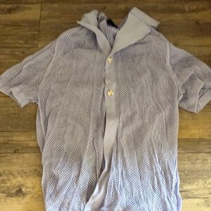 Light Purple Short Sleeve Button-Up Shirt